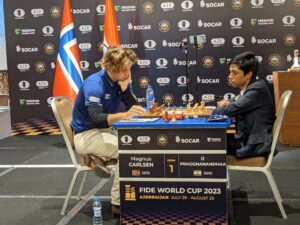 Magnus Carlsen & Rameshbabu Praggnanandhaa